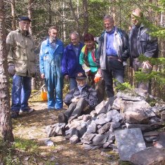 Skr&auml;dare vid h&ouml;gen av  blodstensmalm
